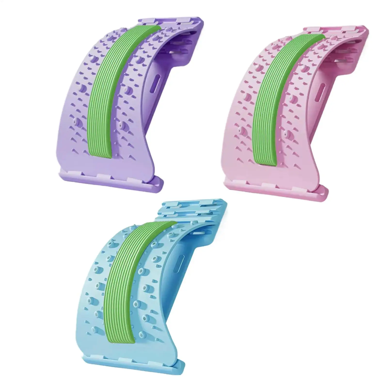 Back Stretcher 3-level Adjustable Lumbar Stretcher Adjustable Non-slip Lumbar Massager for Body Recovery Muscle Release Yoga