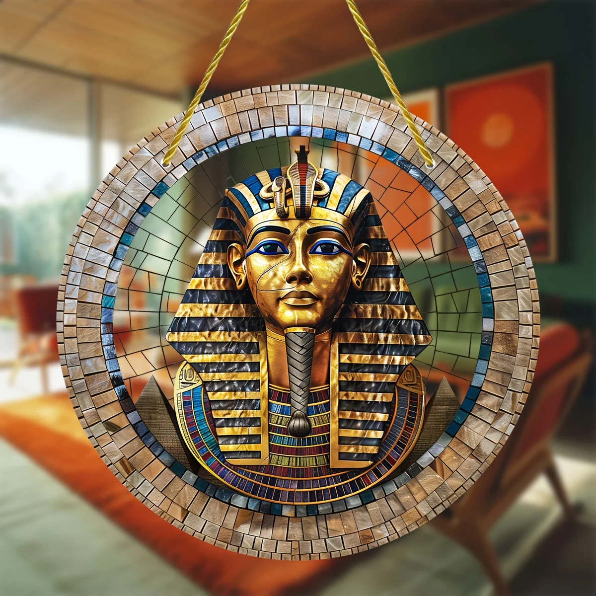 

Egyptian Queen Cleopatra Colorful Acrylic Window Hanging-Light Catcher For All Seasons,Perfect For Home,Porch,Birthday Gift