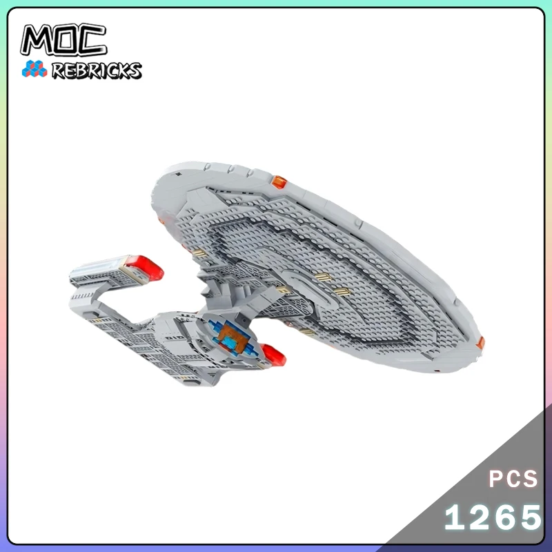 

Строительные блоки MOC Galaxy Class Звездный корабль Наборы космических моделей Enterprise-D DIY Расширенная сборка Кирпичи Игрушка для мальчика Рождественский подарок