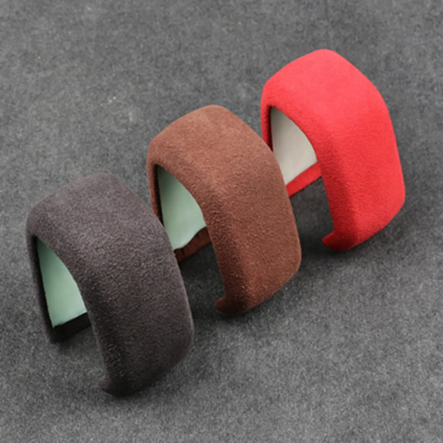 غطاء مقبض تغيير التروس من جلد الغزال ، ملصق تغيير المنتصف لوحدة التحكم Volvo XC60 S90 XC90 S60 V60 XC40 V90CC ، رمادي غامق ،