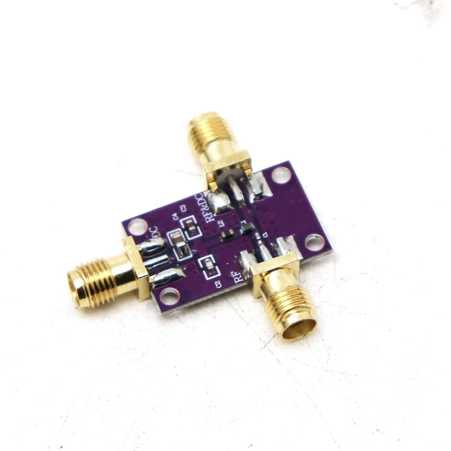 ‌10 M-10G Bias Tee RF Bloqueador de corriente continua Alimentación de corriente continua SMA de alto aislamiento para estaciones base 5G, LNA, SDR, amplificador de radio HAM de prueba de satélite y RF