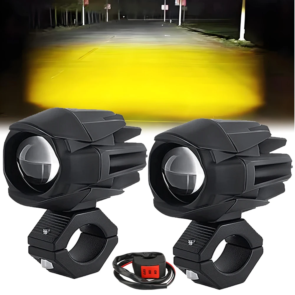 

LED Motorcycle Spotlight 200W Headlight Fog Lights Accessories Off Road ADV GS UTV Truck Assisted Lamp Auxiliary Lights 12V 24V