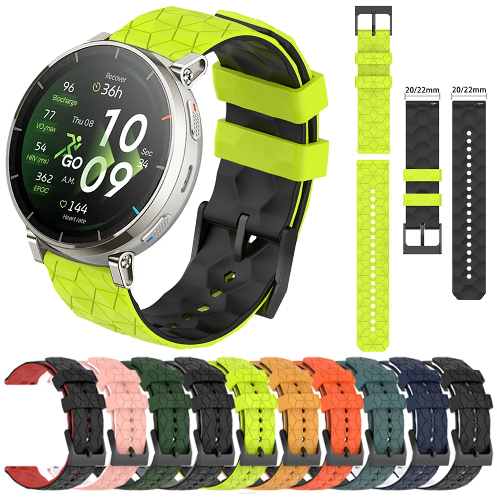 Silikonarmband 22mm 20mm für Huami Amazfit Active 3 2 Max 48MM/BALANCE 2/GTR/GTS Armband Correa für HUAWEI Watch 5 Pro GT6 46mm