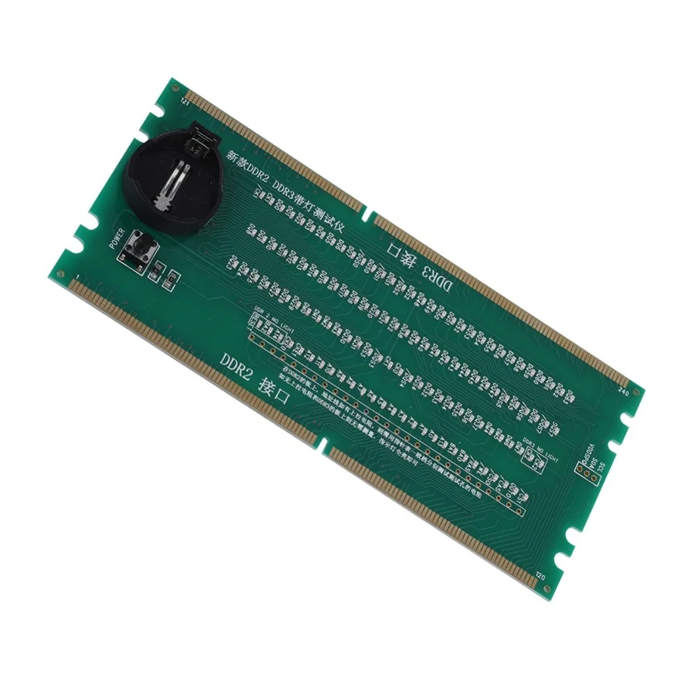 With LED Light DDR2 DDR3 Test Card Portable High Hardness Desktop Motherboard Test Card Multifunctional RAM Memory Slot Tester