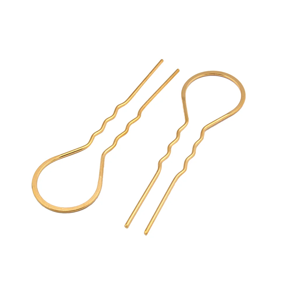 10 pçs grampos de cabelo ondulado em forma de u pinos de metal hairpin em forma de u grampos de cabelo fáceis de usar feminino simples acessórios práticos