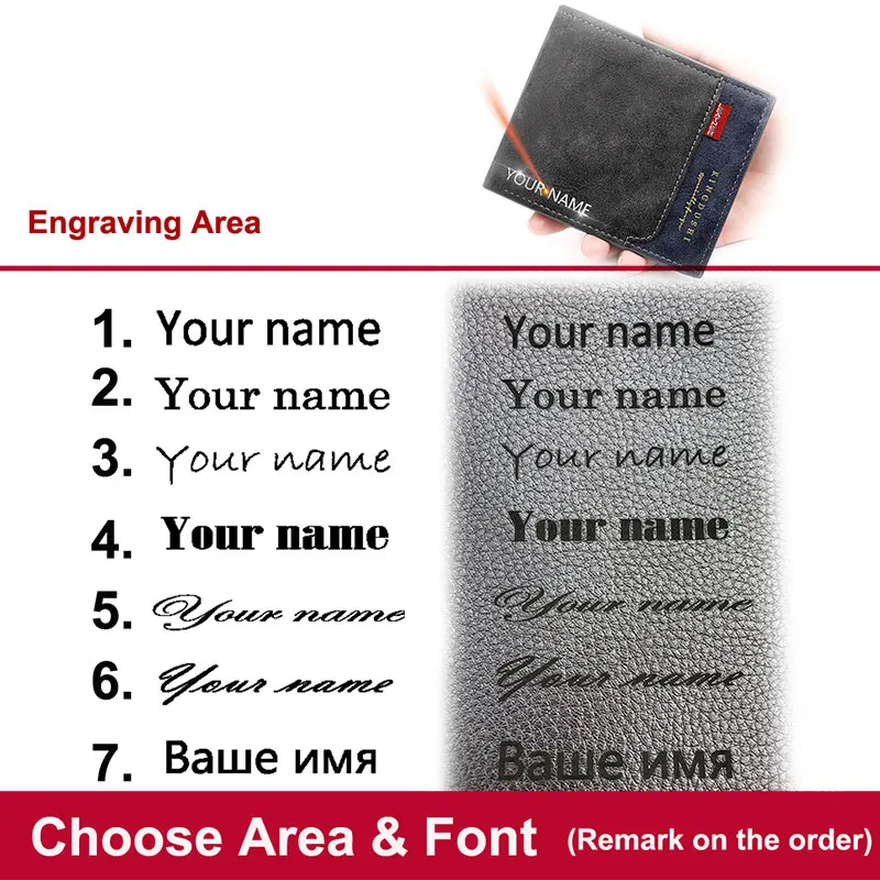 무료 이름 각인 남성용 짧은 지갑, 하이 퀄리티 클래식 카드홀더, 간단한 남성 지갑, 지퍼 동전 주머니, 남성 머니 클립
