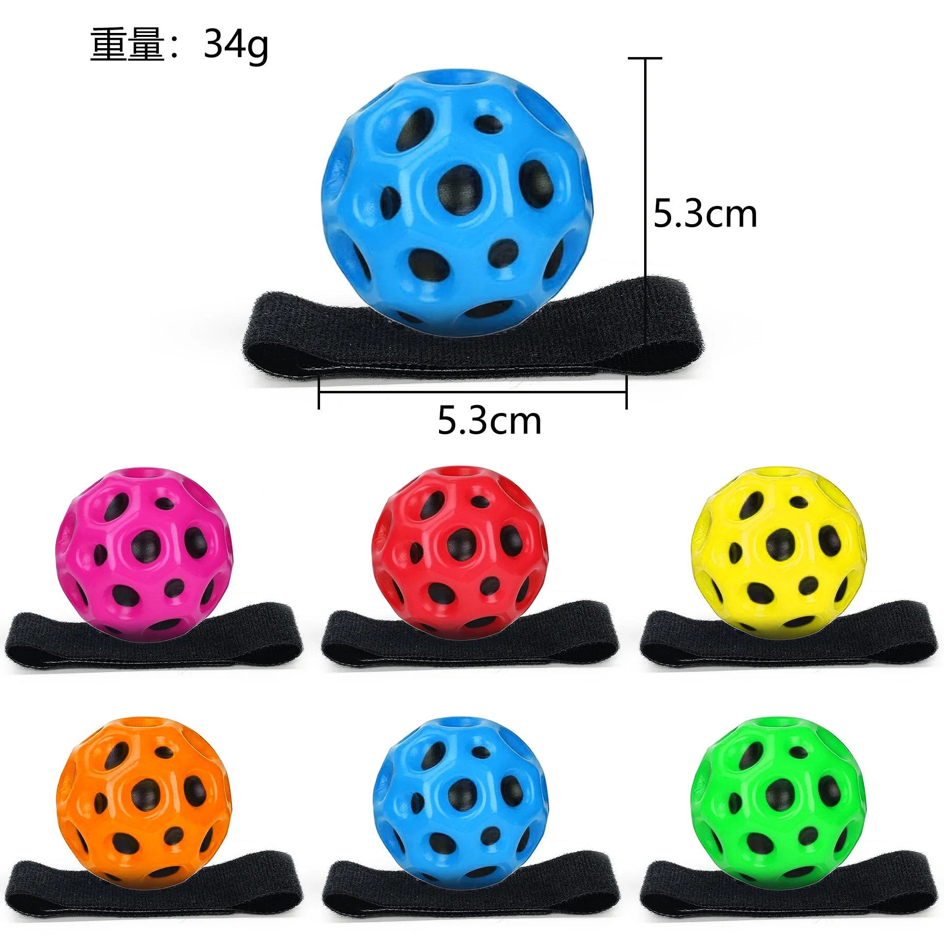 3/6/9 Stück elastische Handgelenk-Ballbänder, Fitnessball für Menschen mittleren und höheren Alters, Schwingball, Handgelenk-Kraftball, Fidget-Toy – Detail 2