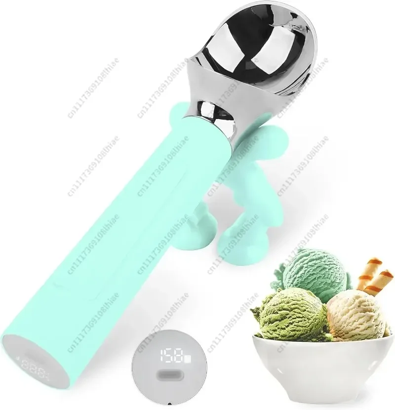 Rechargeable Heating Ice Cream Scoop with Stand, Constant Temperature Ice Cream Spoon