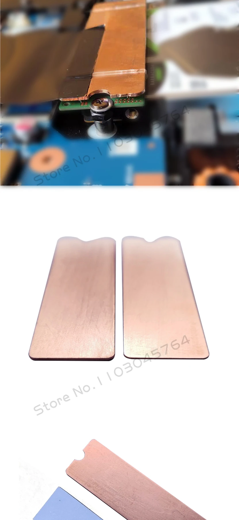 PC M.2 SSD-Kühlkörper NVME NGFF M2 2280 Solid State Disk Kühlkörper aus reinem Kupfer B80 dünner Kühler für Desktop/Notebook – Detail 5