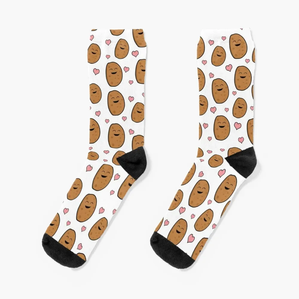 

Potatoes And Hearts - funny potato gift Socks christmas gifts tennis floral Boy Child Socks Women's