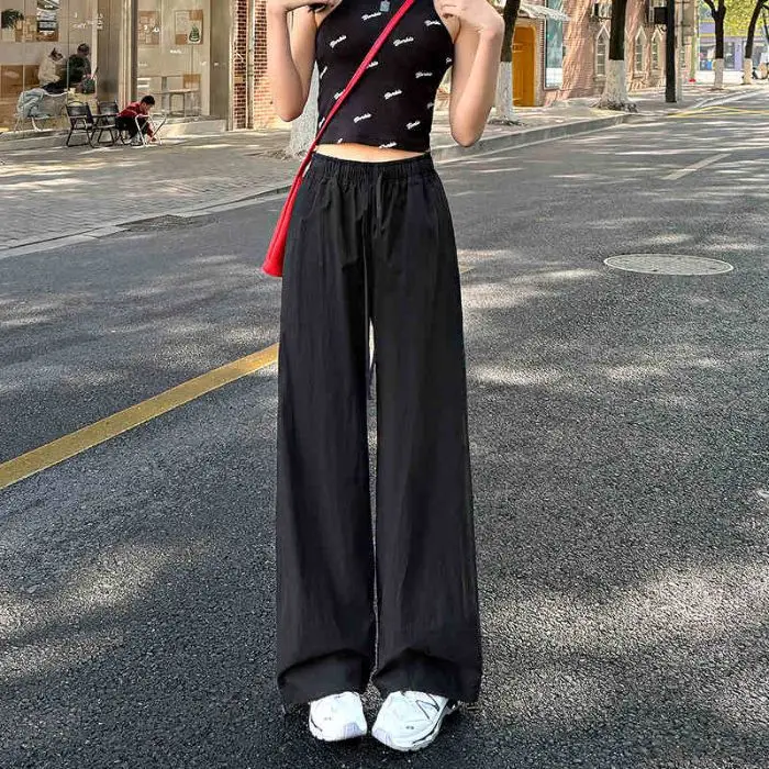 

Women's Summer Loose Wide-leg Sweatpants Quick-drying Overalls
