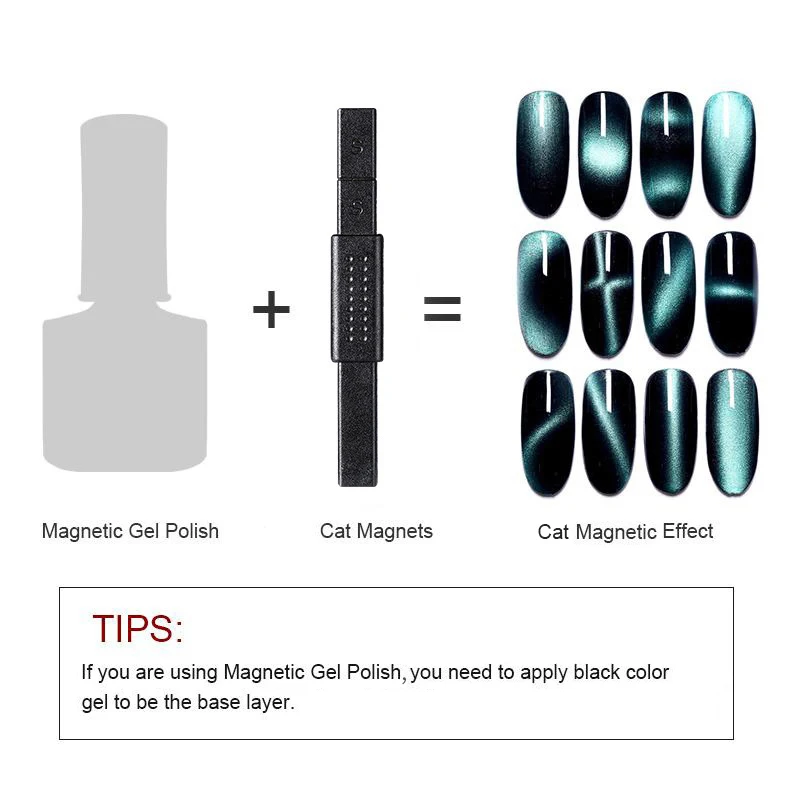 Kuat Lebar 9D Papan Magnetik Kucing Garis 3D Magnetik Efek Magnet Tongkat Papan Kuku Gel Poles Pernis Ajaib Alat Seni Kuku