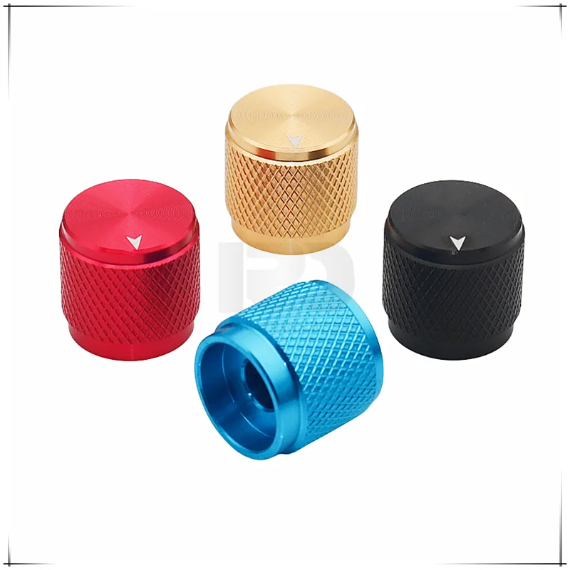 1PCS 17×16mm all aluminum solid core knob cap Potentiometer adjusting cap Volume knob cap round hole 6.0MM