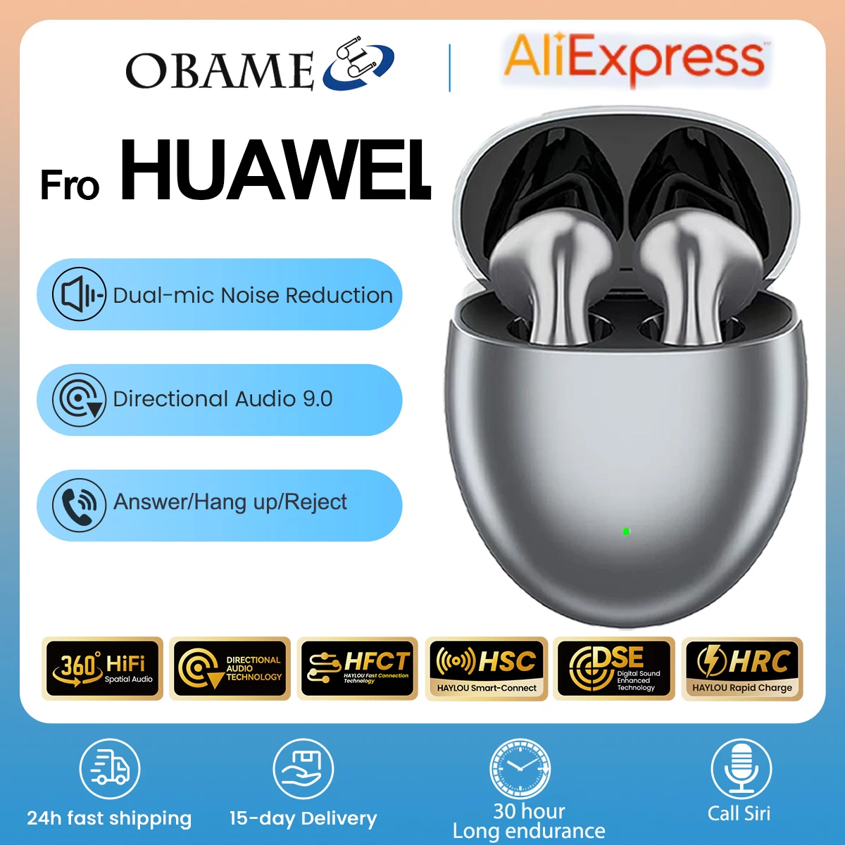 

2025 New Bluetooth Wireless Headset In-Ear For Huawei FreeBuds 5 Noise Reduction Touch High Sound Quality And Long Battery Life