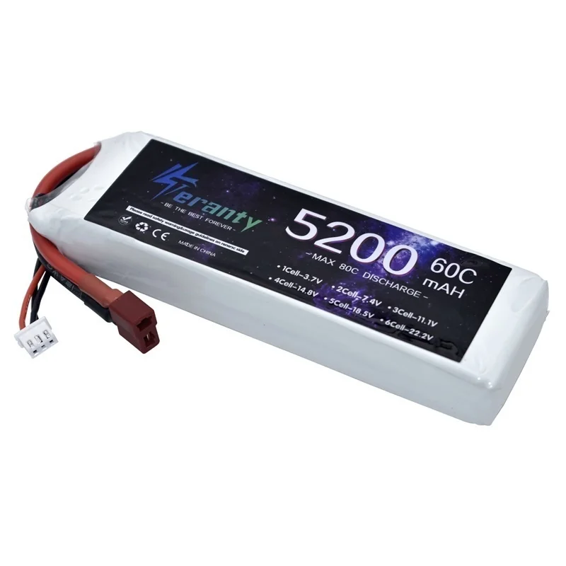 Akumulator Lipo 2S 5200mAh 7.4V do dronów wyścigowych FPV RC Car Boat Helicopter Airplane Parts Akumulator 7.4V z wtyczką XT60 TRX XT90 T