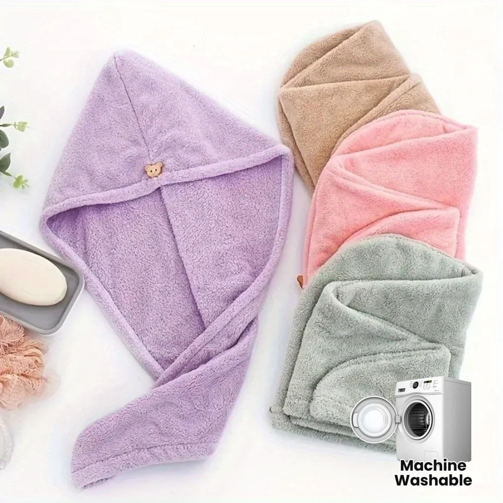 Magic Microfiber Hair Towel Fast Drying Dryer Towel Women Wrap Head Absorption Water Bath Hat Absorbent Towel