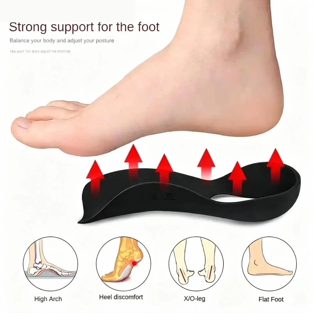 Einlegesohle für Plattfüße und O-Beine zur Korrektur des Fußgewölbes, Unterstützung bei Plantarfasziitis, orthopädische Einlagen für Männer/Frauen, Fußpflege-Einlage – Detail 5