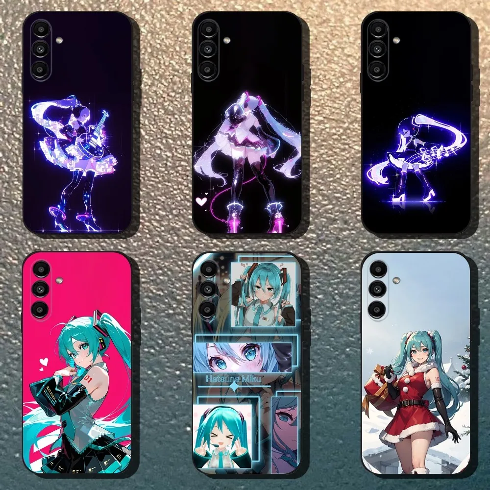 

Cute H-Hatsune M-Mikues Phone Case For Samsung Galaxy A13,A21s,A22,A31,A32,A52,A53,A71,A80,Soft Black Shell