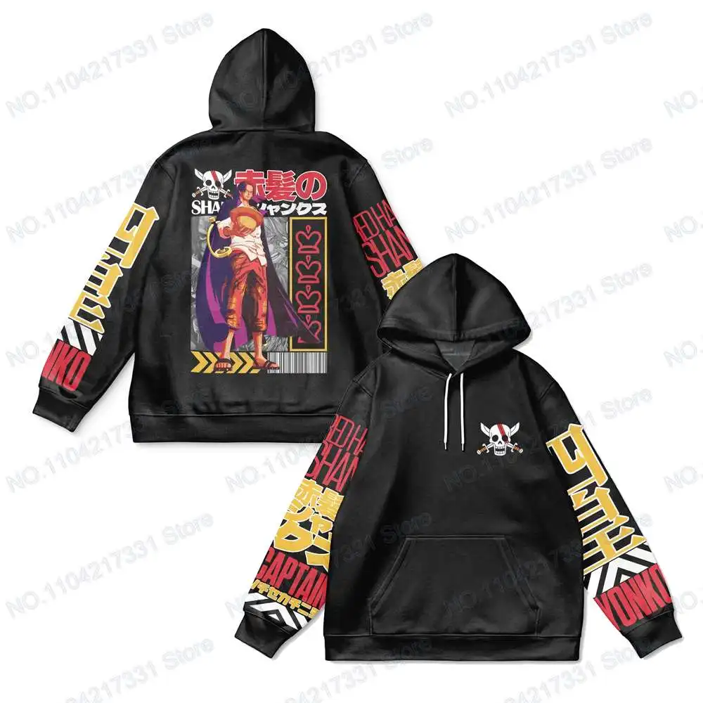 6th One Piece-Anime Hip Hop Fashion Streetwear Y2K Harajuku Pop Anime Print Autumn Hoodie Men's Punk Casual Colorful Sweatshirt