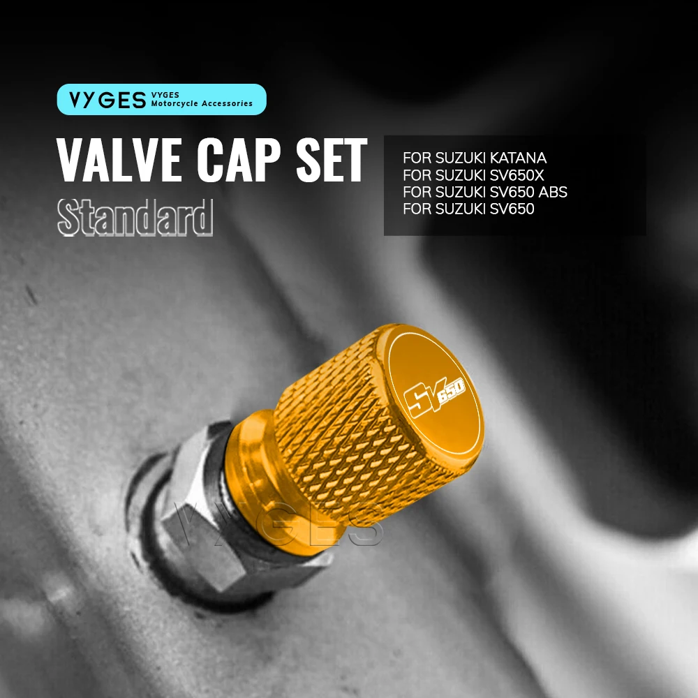 

Комплект стандартных колпачков для клапанов мотоцикла, колпачки для шин, алюминий с ЧПУ, для Suzuki Katana SV650X SV 650 X SV650