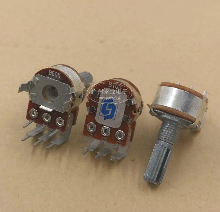 3 Piece 148 Type Double Bend Foot 6 Feet B10K B20K B50K 16 Type Volume Amplifier Audio Rotary Potentiometer