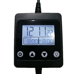 24 Hour Programmable Digital Timer ON/Off Program LCD Display Mini Indoor for Seasonal Light Lamp Heater Aquarium