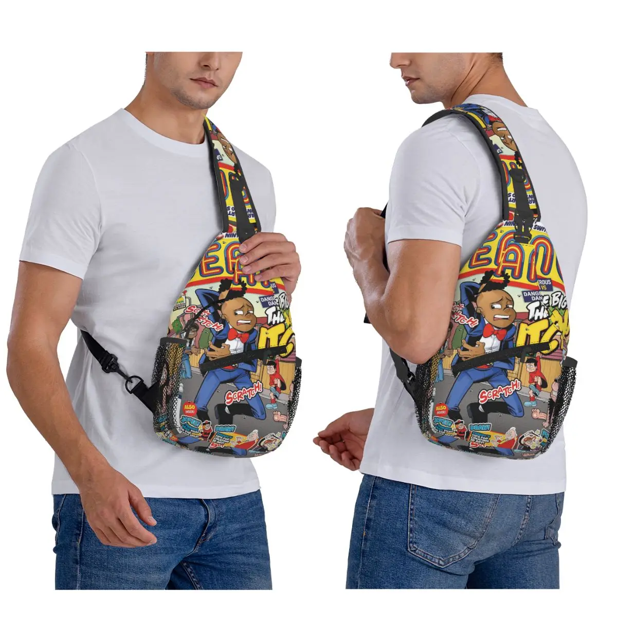 

Beano Chest Bag Men Sling Crossbody Backpack Chest Bag Travel Hiking Daypack Shoulder Bag