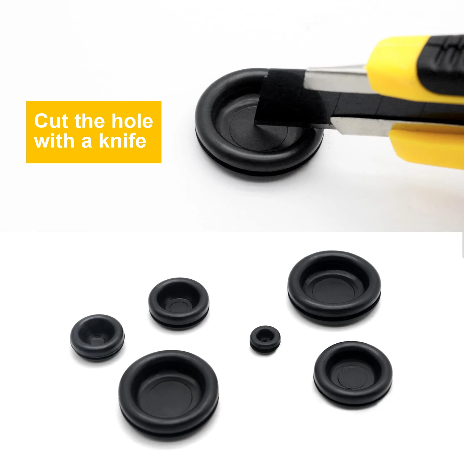 188 Pieces Closed Rubber Grommet Firewall Solid Closed Hole Plug Assortment Kit for Wire Electrical Appliance Plumbing image 3