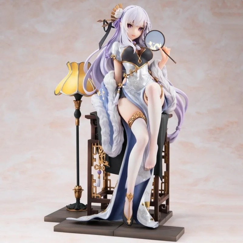 22cm Anime Another World Cartoon Character Rem Emiria Sexy Elegant Modle Computer Desktop Cabinet Handmade Ornaments Collection