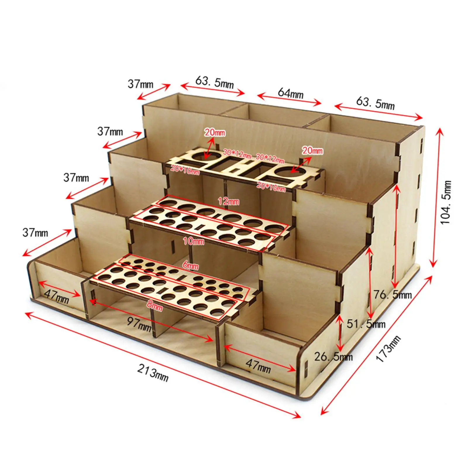 حامل أدوات دهانات زجاجات الحبر الصباغ منظم الطلاء للطلاء المصغر