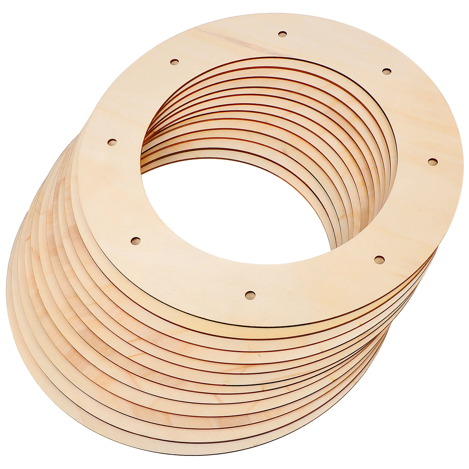 12 قطعة إطارات خشبية أداة صنع إكليل مستديرة لتقوم بها بنفسك عيد الميلاد السنة الجديدة عطلة المشاريع الحرفية إكليل الزهور شكل إكليل #2