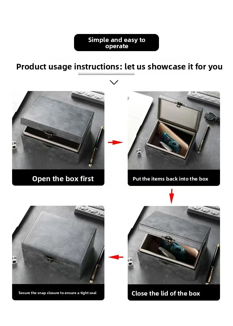 Faraday Box for Car Keys RFID Blocking Box Anti-Theft Keyless Fob Protector Approved Large Car Key Safe Radiation Protection box