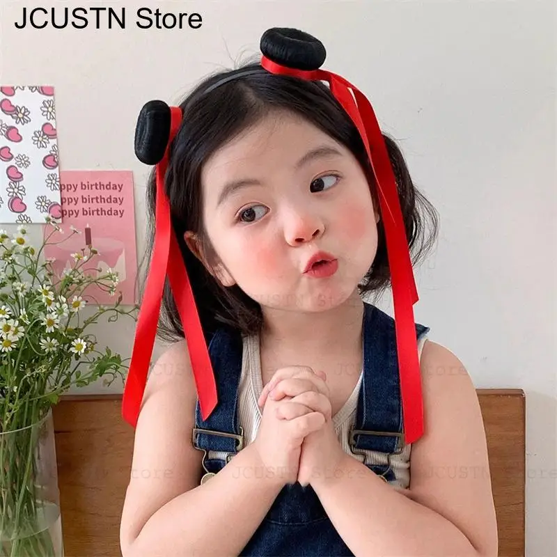 애니메이션 Nezha 사랑스러운 헤어 액세서리 Nezha 영감을받은 머리띠 어린이 아기 할로윈 공연 모자를 쓰고 있죠 귀여운 머리띠