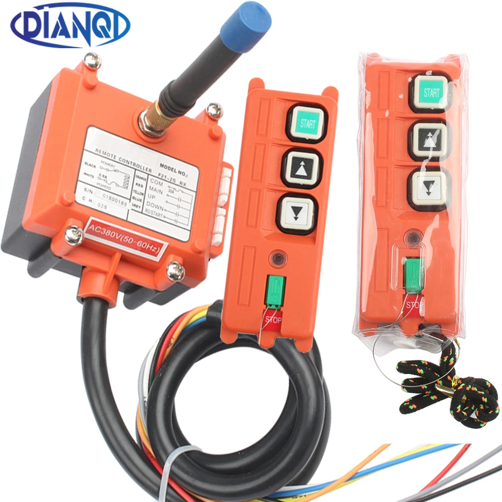 DC12V Wireless Industrial Remote Controller Electric Hoist Remote Control Winding Engine Sandblast Switches F21-2S Radio Switch