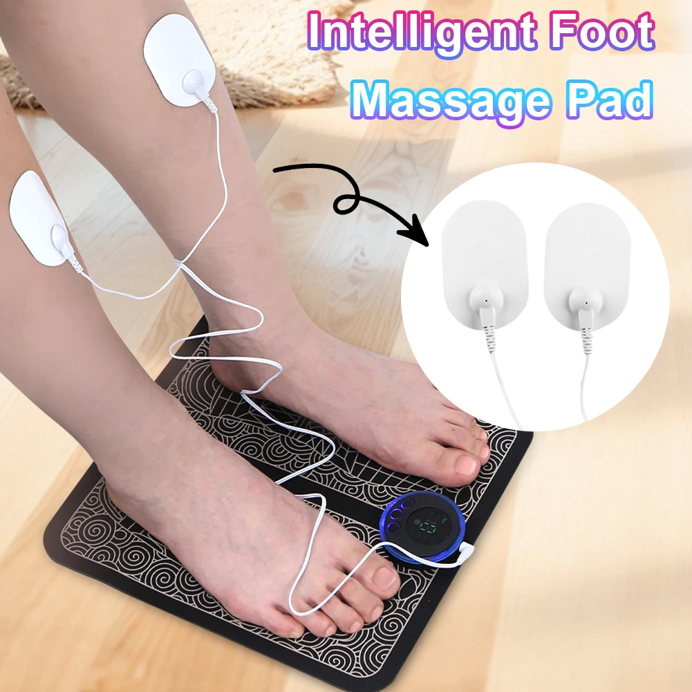 EMS Foot Massager Mat Foot Acupressure Device Improve Circulation Electric Foot Massager with 8 Modes &19 Levels for Home Office