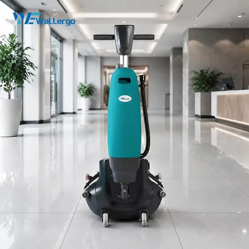 For WalLergo High Quality Cheap Wireless Walk-behind Mini Floor Cleaning Machine