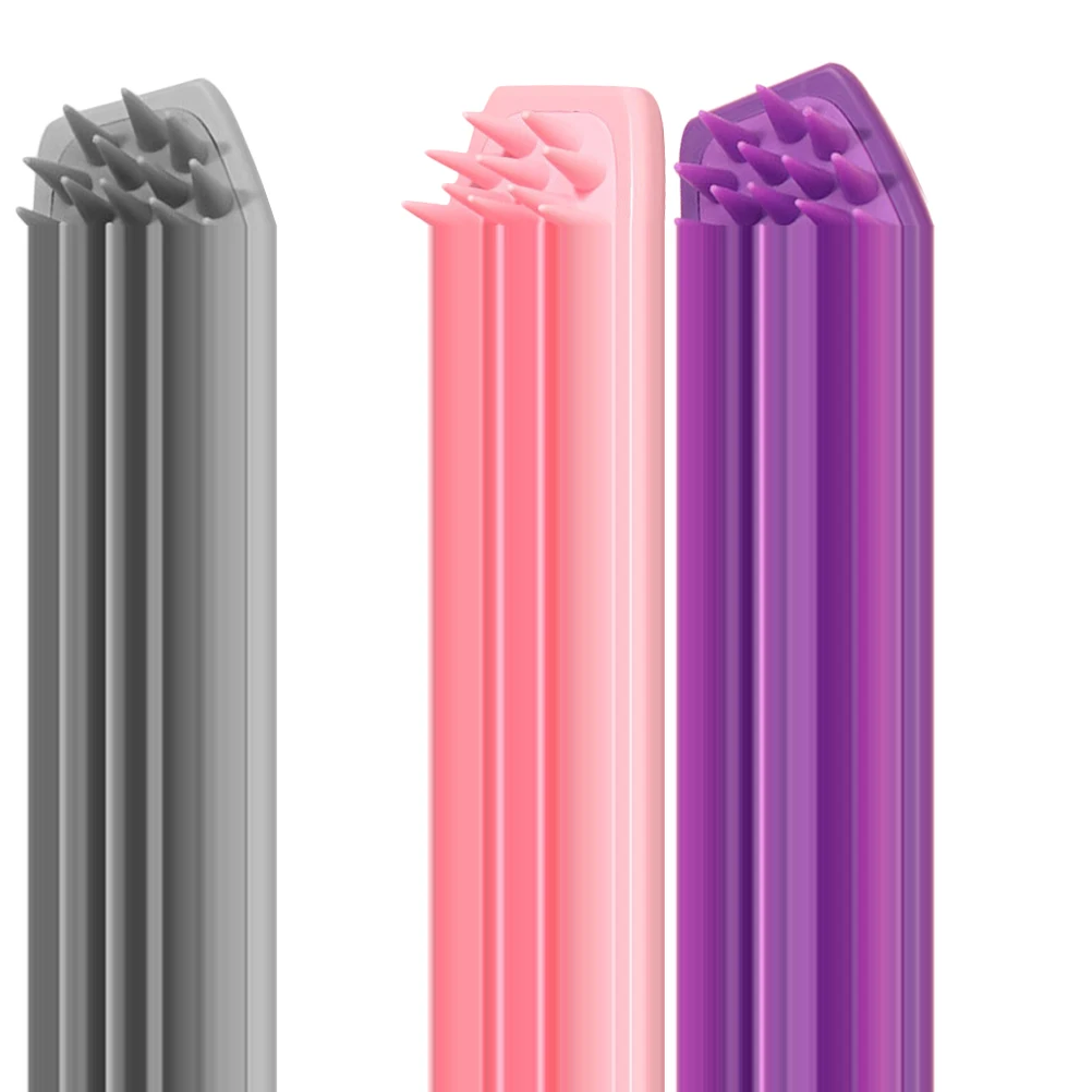 

3pcs Shampoo Massage Comb Scalp Brush Hair Washing Scrubber Massager for Dandruff Tool Family Use Lightweight