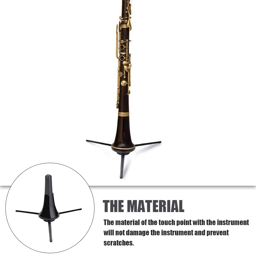 

Braces Clarinet Stand Accessories Oboe Bracket Flute Holder Black Detachable Portable Musical Instrument