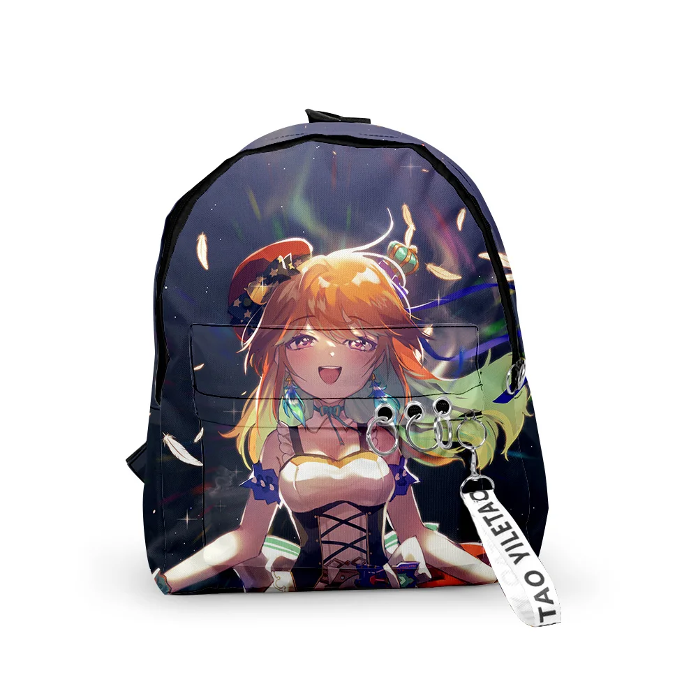 Classic Hololive Takanashi Kiara Backpacks Boys/Girls pupil School Bags 3D Print Keychains Oxford Waterproof Small Backpacks