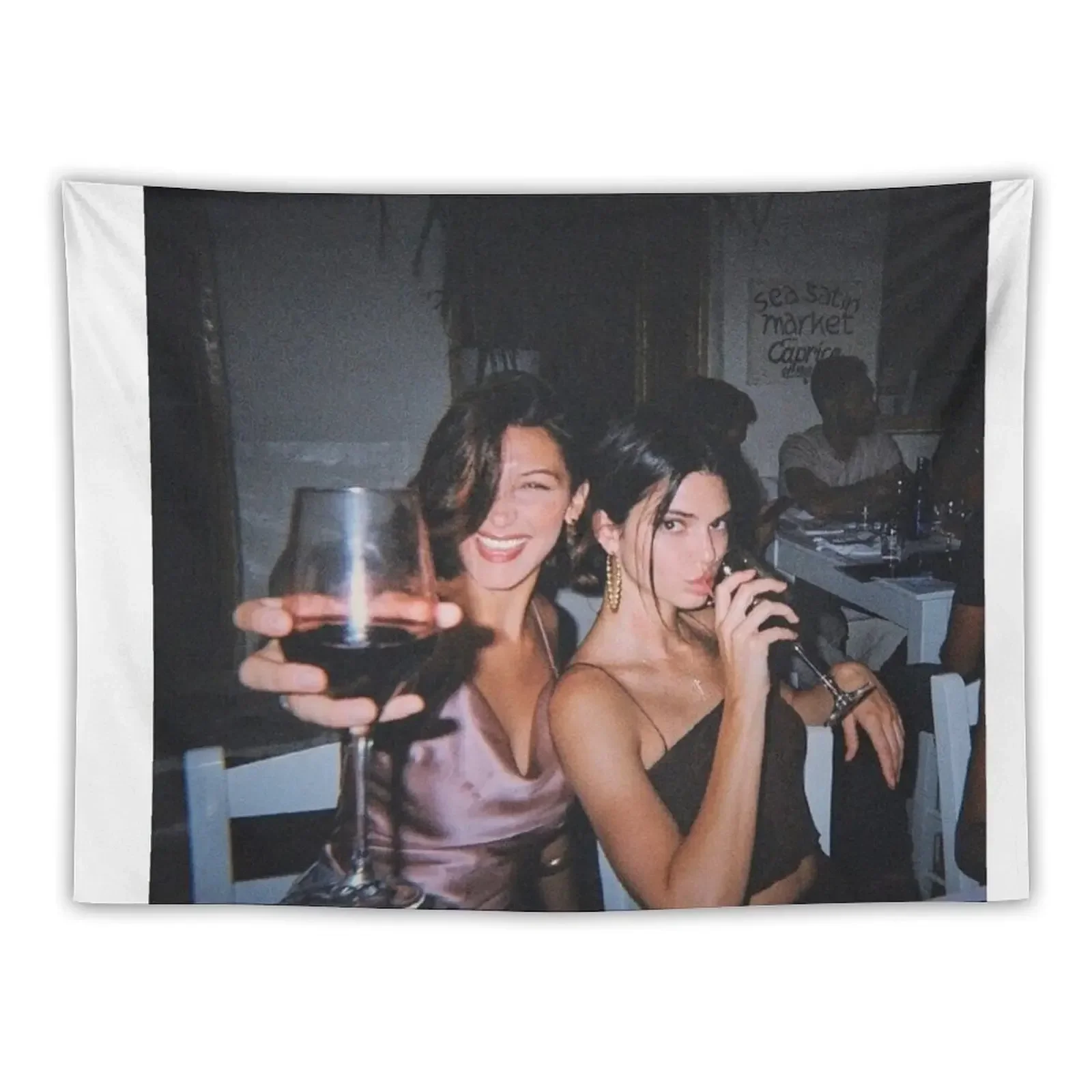 kendall jenner and bella hadid Tapestry Wallpaper Bedroom Bathroom Decor Wall Hanging Wall Nordic Home Decor Tapestry