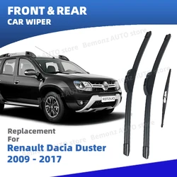LHD Front Rear Windshield Wiper Blades For Renault Dacia Duster MK1 2010 - 2017 Window Accessories 2011 2012 2013 2014 2015 2016