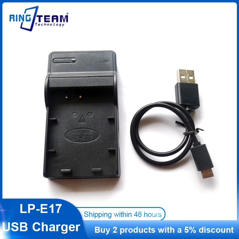 

LPE17 LCE17 LC-E17 LC-E17E Charger for Canon LP-E17 Battery Fits EOS Rebel T6i / 750D / T6s / 760D / M3 / M5 Digital Cameras