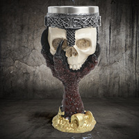 Creative Eagle Claw Skull Goblet Cup Resin 304 Stainless Steel Beer Mug 3D Cocktail Goblet Viking Wine Glass Tumbler Bar Decorat
