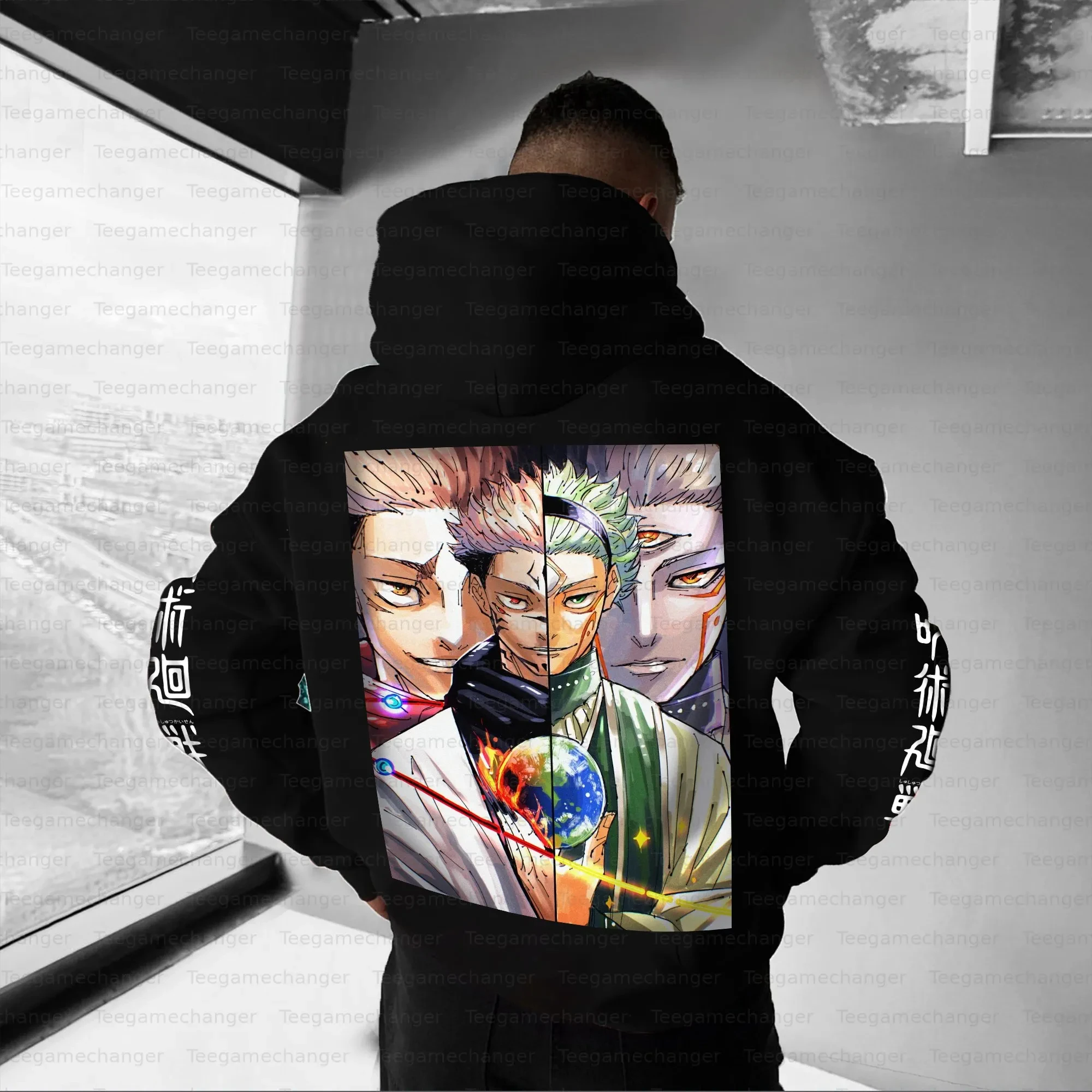 

Пуловер с принтом аниме Jujutsu Kaisen, осень/зима 2022, новый мужской и женский спортивный свободный повседневный свитер в стиле хип-хоп больших размеров, топ