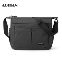 AOTIAN brand Nylon Men's Shoulder Crossbody Bag Man Sports Messenger Bag Travel Business Male large capacity Handbag Unisex