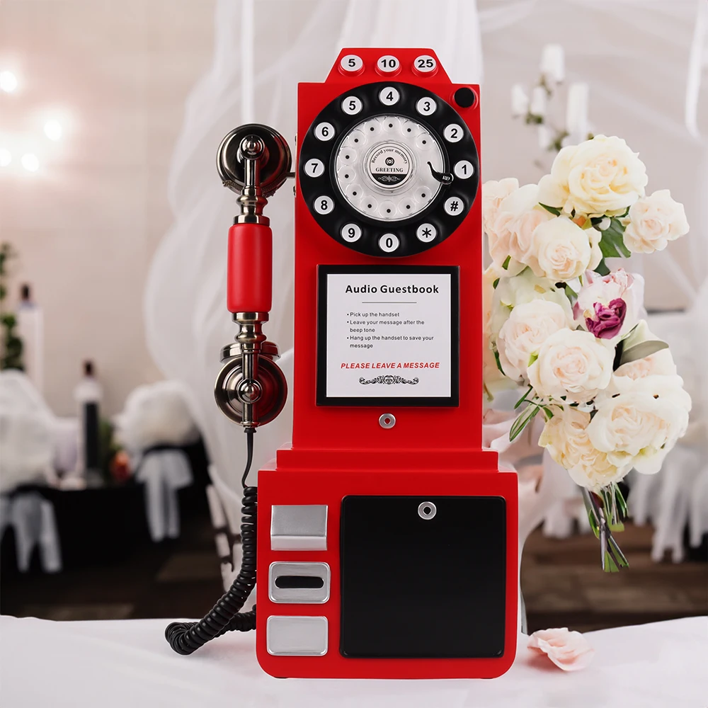 Audio Guest Book Telephone Wedding Classic Retro Craftsmanship Wedding Audio Guestbook For Confessional Wedding Birthday Party