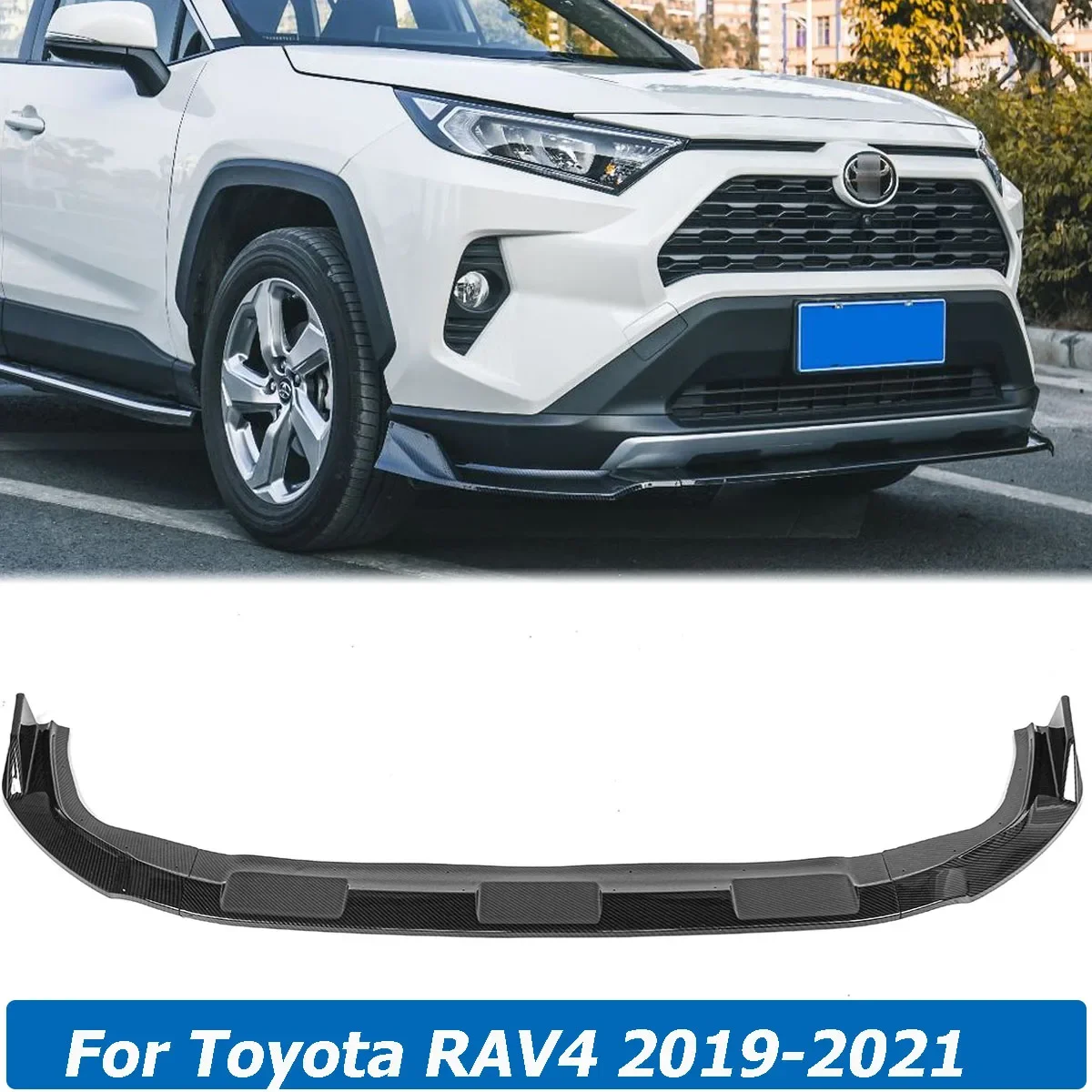 

3PCS For Toyota RAV4 2019-2021 Front Bumper Lip Spoiler Side Splitter Chin Body Kit Diffuser Protector Guards Car Accessories