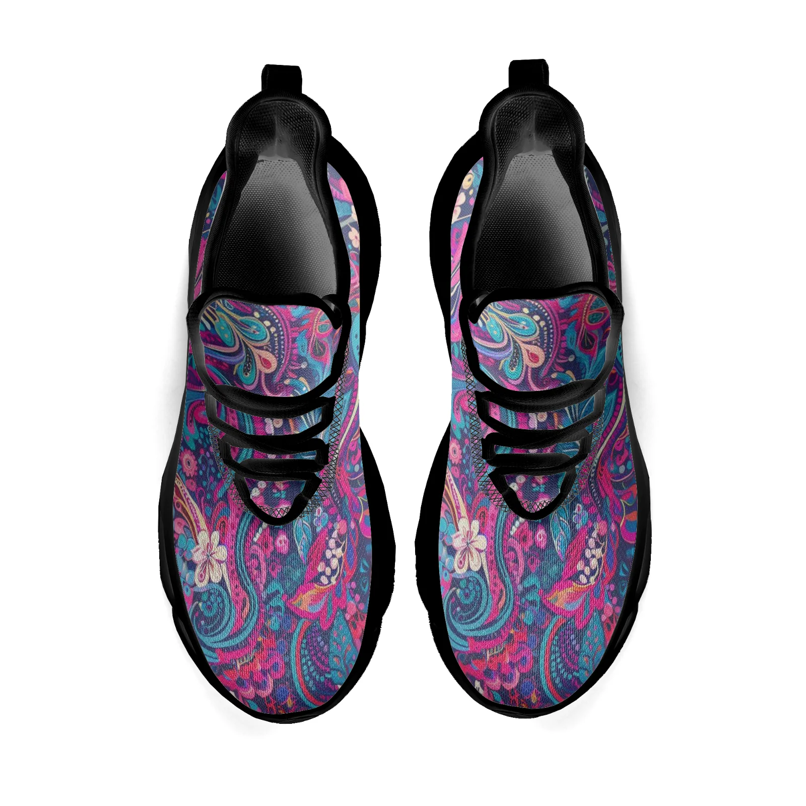 أحذية رياضية كاجوال للرجال والنساء مخططة بوهيمية، أحذية جري خفيفة الوزن وجيدة التهوية