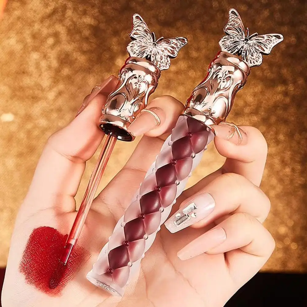 Brillo de labios líquido, 4 colores, lápiz labial líquido cosmético, altamente pigmentado, brillante, antiadherente, brillo de labios de larga duración