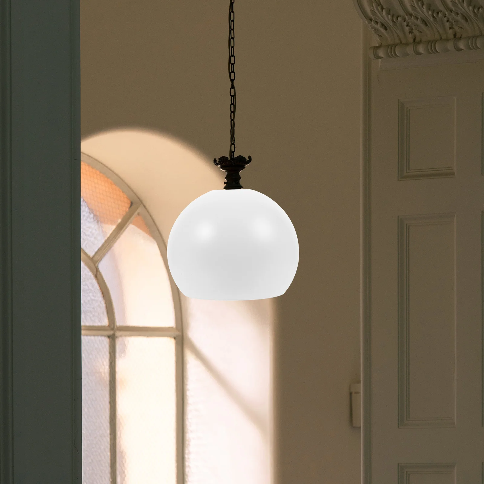 

Pendant Replacement Lampshade Light Shade Semicircular Metal Bulb Cover For Hanging Lamp Replacement Lighting Accessories